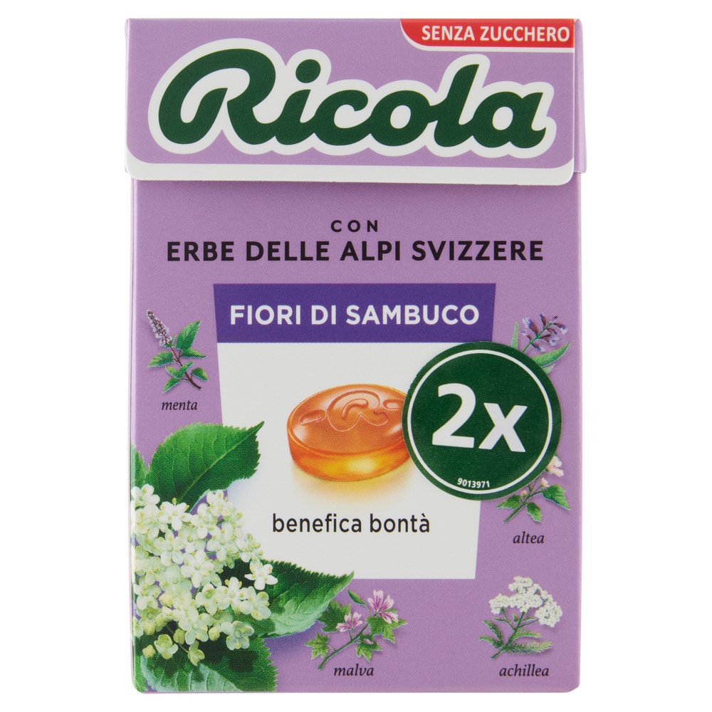Caramelle Svizzere Fiori Di Sambuco Senza Zucchero 2x50g Ricola - Foto 1