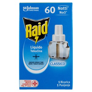 Liquido Antizanzare Elettrico Ricarica 60 Notti Classica Raid - Foto 1