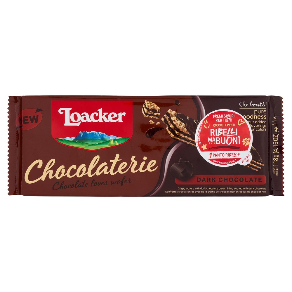 Wafer Chocolaterie Al Cioccolato Fondente Con Crema Fondente Loacker - Foto 1