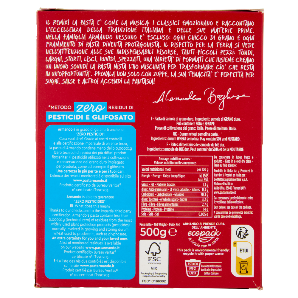 Pasta Mista Di Semola Di Grano Duro Armando - Foto 3