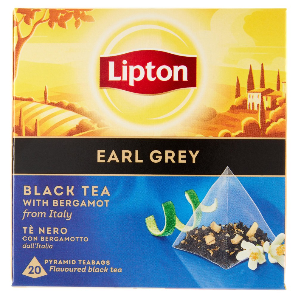 Tè Nero Earl Grey Con Bergamotto Pyramid Teabags 20x1,6g Lipton - Foto 1