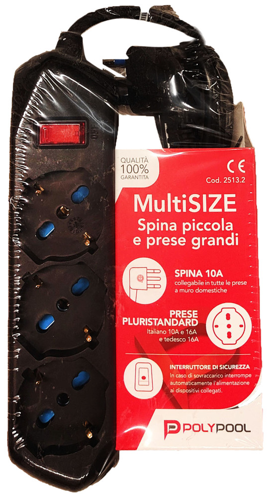 Presa Multipla 3 Prese Pluristandard Spina 10a Polypool - Foto 2