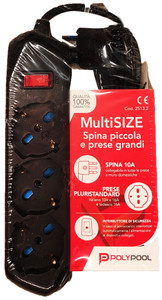 Presa Multipla 3 Prese Pluristandard Spina 10a Polypool - Foto 2