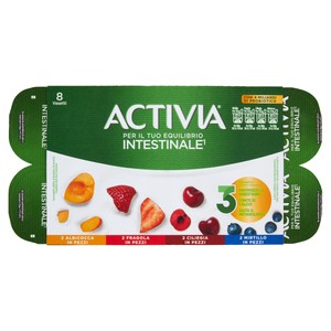 Yogurt Gusti Misti Albicocca Ciliegia Fragola Mirtillo 8x125g Activia - Foto 1