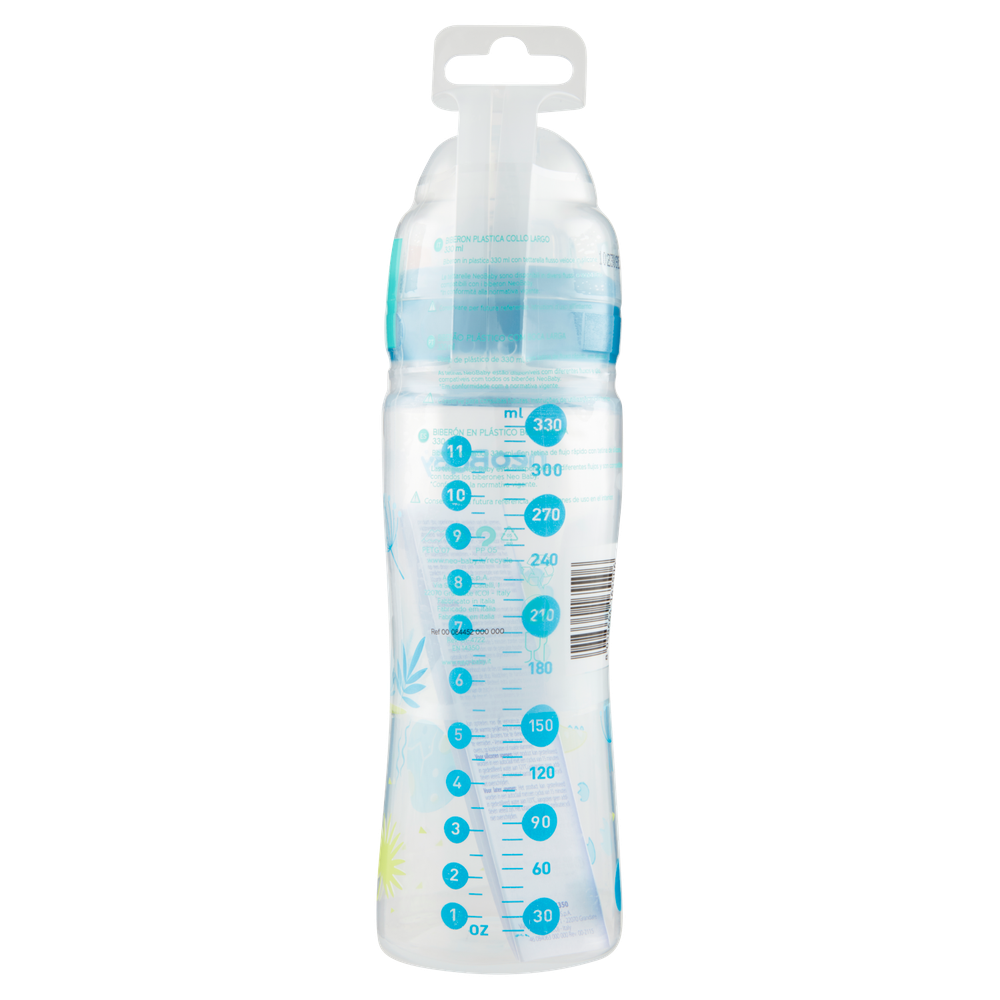 Biberon Con Tettarella In Silicone Blu Neobaby Ml.330 4m+ - Foto 3