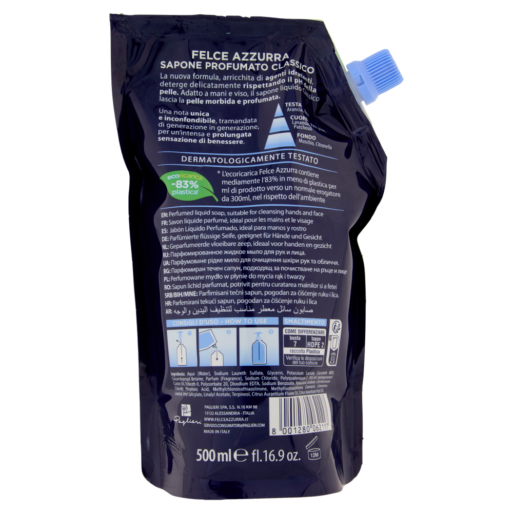 Ecoricarica Sapone Liquido Classico Felce Azzurra - Foto 3