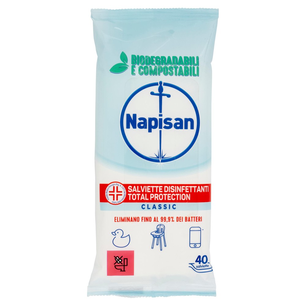 Salviette Disinfettanti Total Protection Classic Napisan - Foto 1