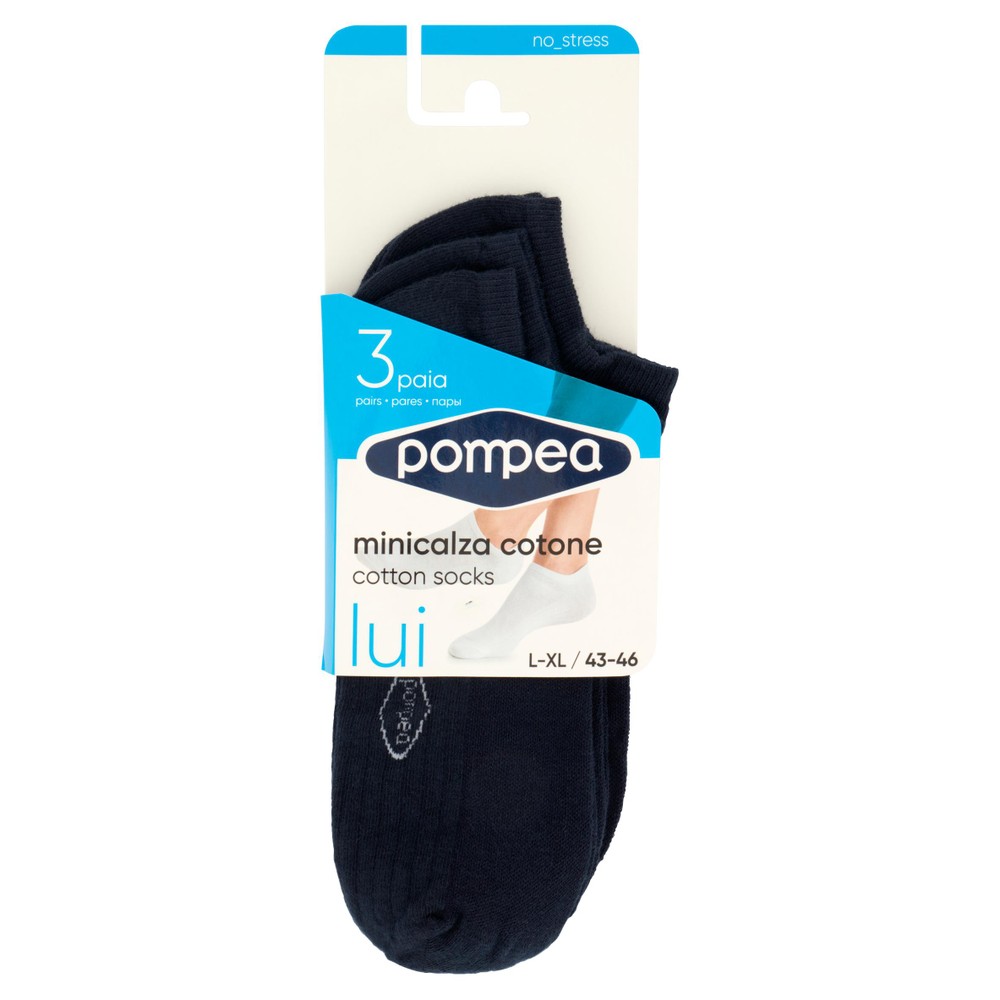 Minicalze Lui Uomo 43/46 Blu Conf Da 3 Pompea - Foto 1
