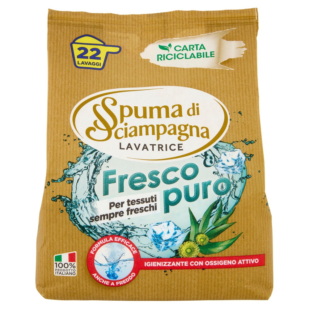 Detersivo Polvere Lavatrice Biancopuro Spuma Di Sciampagna 22 Lavaggi - Foto 1