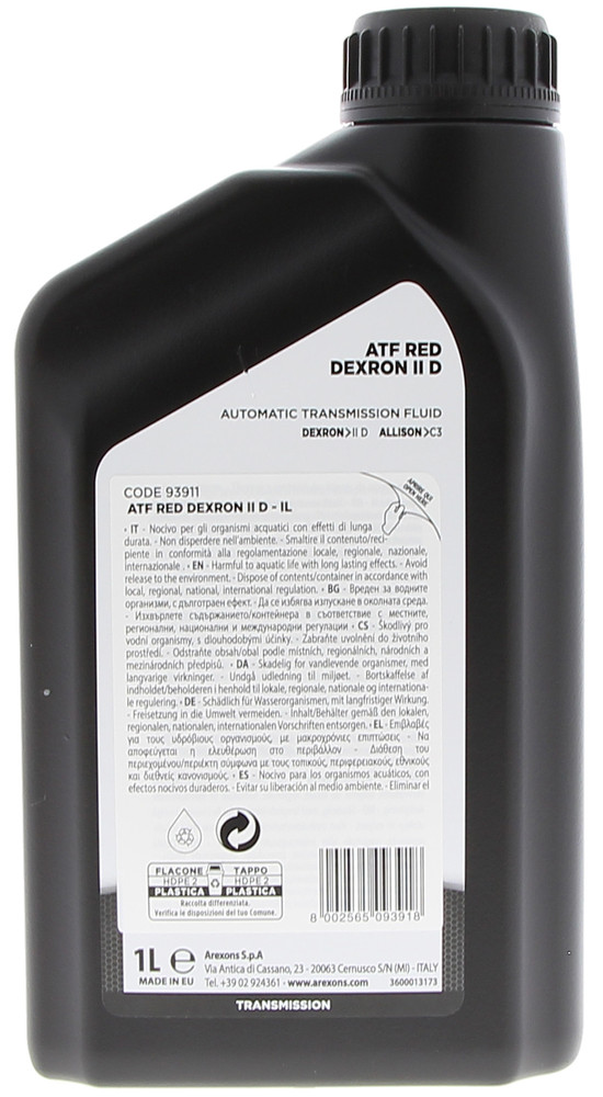 Fluido Per Trasmissioni Automatiche Rosso Gm Dexron Ii Arexons L.1 - Foto 2