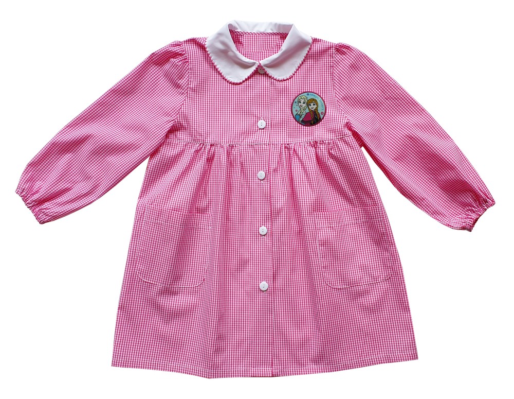 Grembiule Asilo Bambina 3 Anni Vichy Rosa - Foto 1