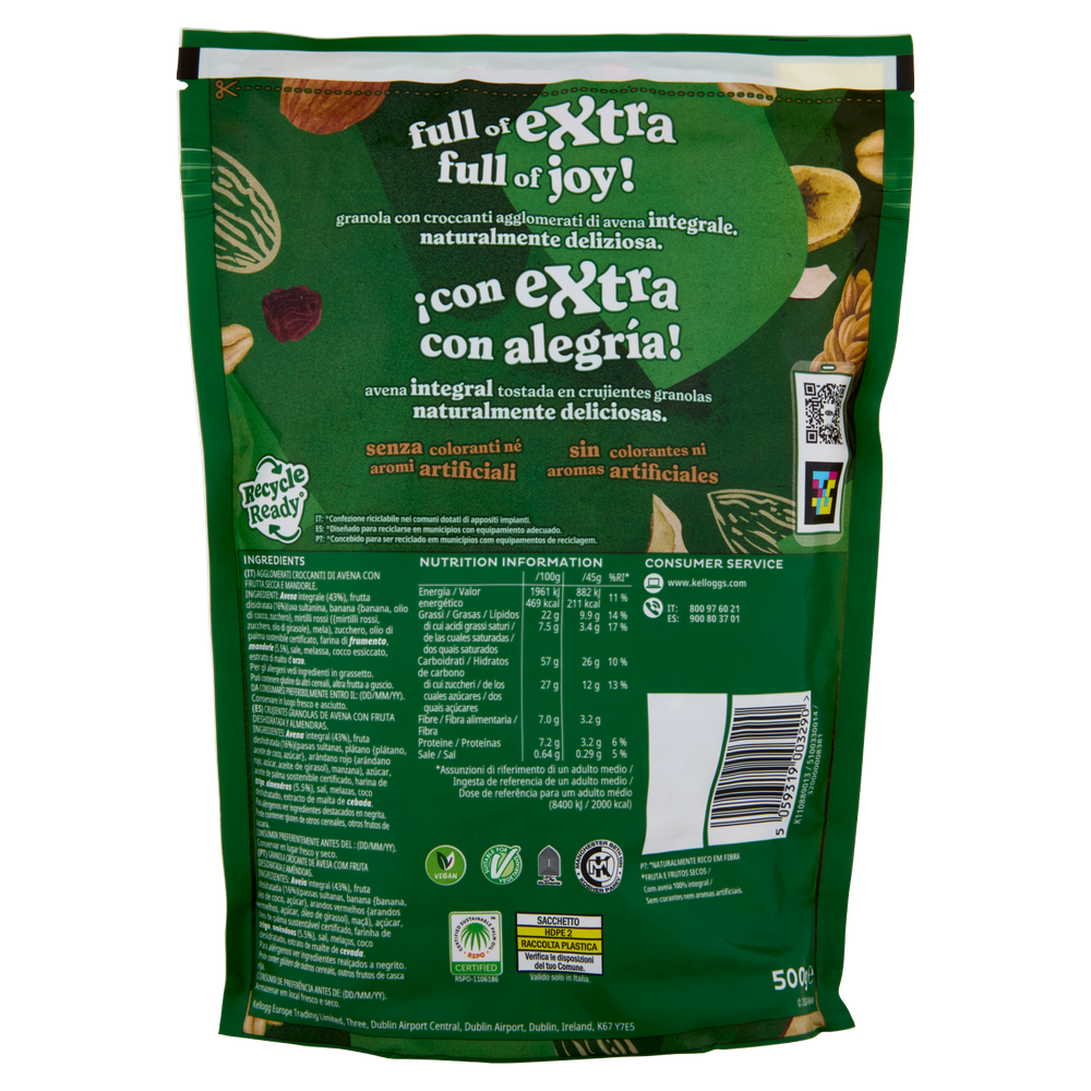 Cereali Granola Extra Di Avena Integrale Con Frutta Secca Kellogg's - Foto 3