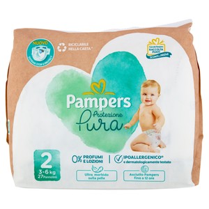 Pannolini Protezione Pura, Taglia 2 Mini (3-6 Kg) Pampers - Foto 1