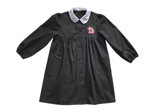 Grembiule Scuola Bambina 9 Anni Nero Ricamo Barbie - Foto 1