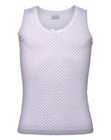 Canotta Bambina 3/4 Bianco Con Cuoricini Intimami Canotta Bambina 3/4 Bianco Con Cuoricini Intimami