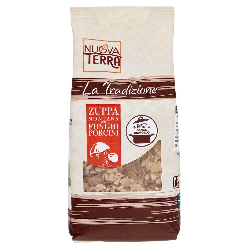Zuppa Montana Con Funghi Porcini La Tradizione Nuova Terra - Foto 1