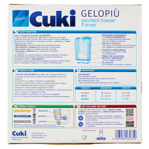 Sacchetti Freezer Cuki Gelopiu' Formato Grande Cm.29x42 - Foto 3