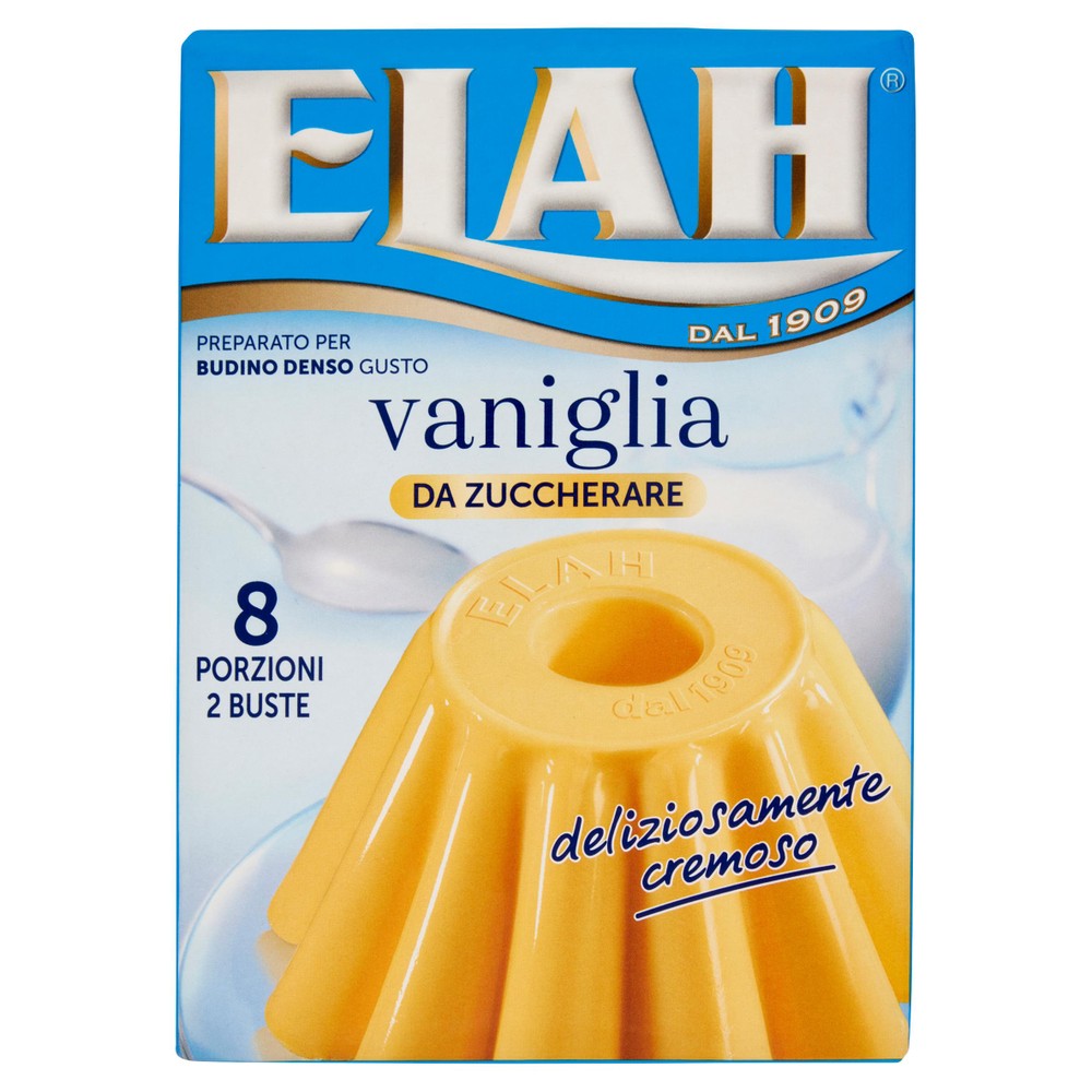 Preparato Per Budino Denso Gusto Vaniglia Da Zuccherare 2x44g Elah - Foto 1