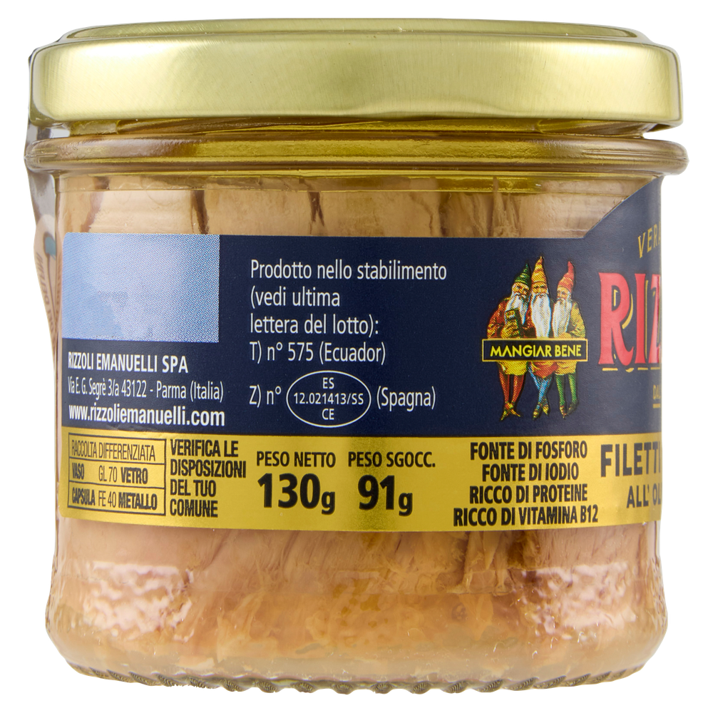 Filetti Di Tonno All'olio Di Oliva Rizzoli - Foto 2