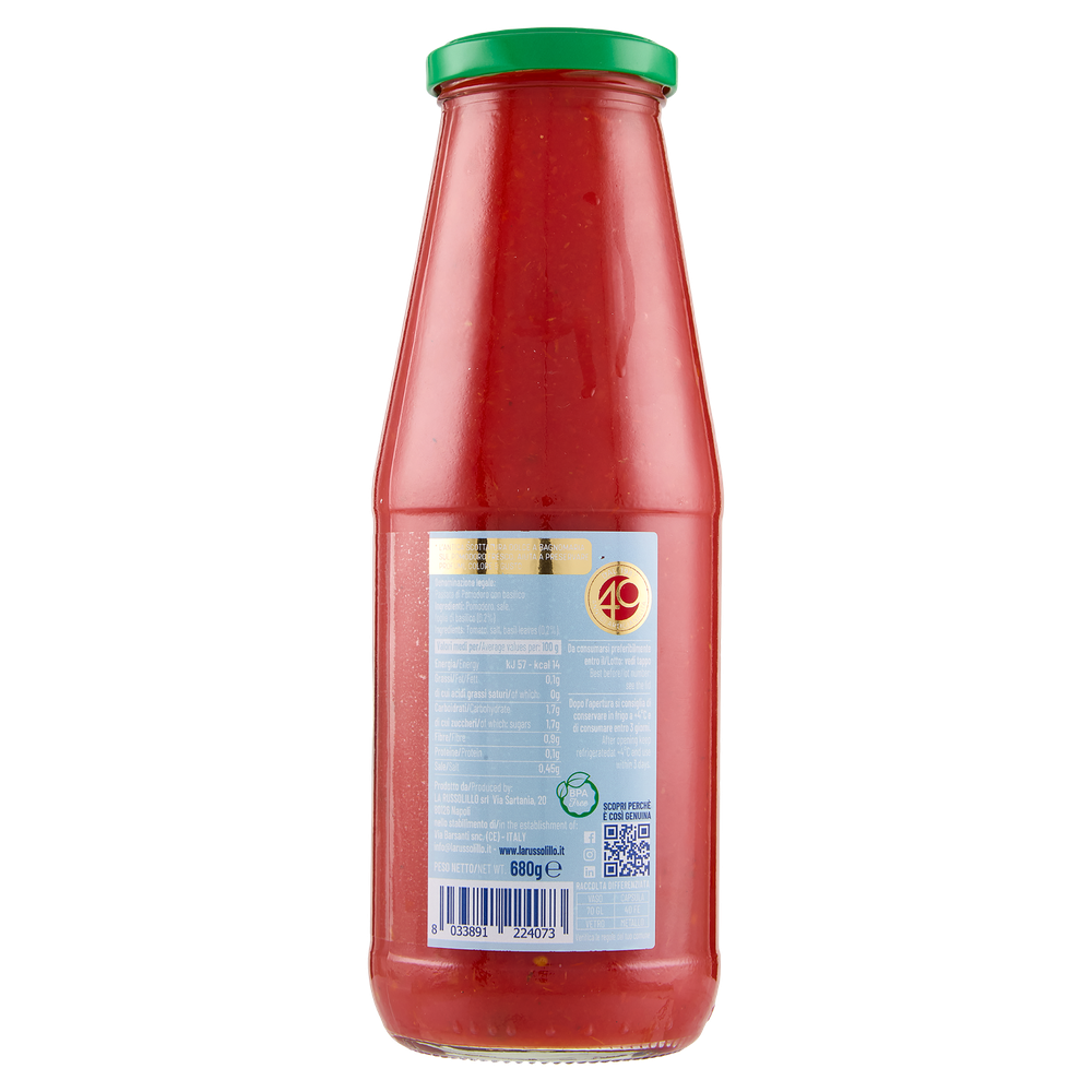 Passata Rustica Di Pomodoro Con Basilico Russolillo - Foto 3