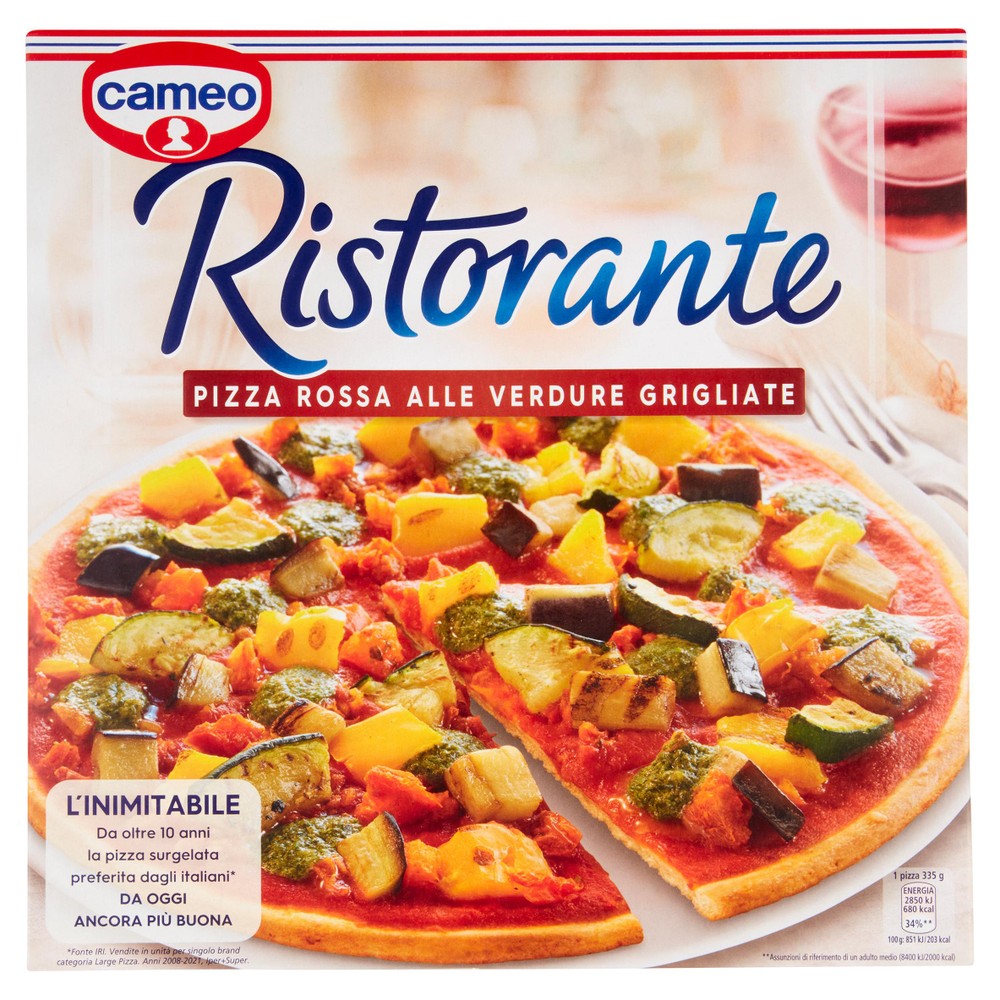 Pizza Ristorante Rossa Verdure Grigliate Cameo