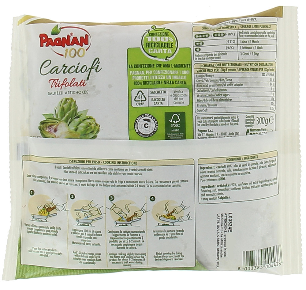 Carciofi Trifolati Surgelati Pagnan - Foto 2