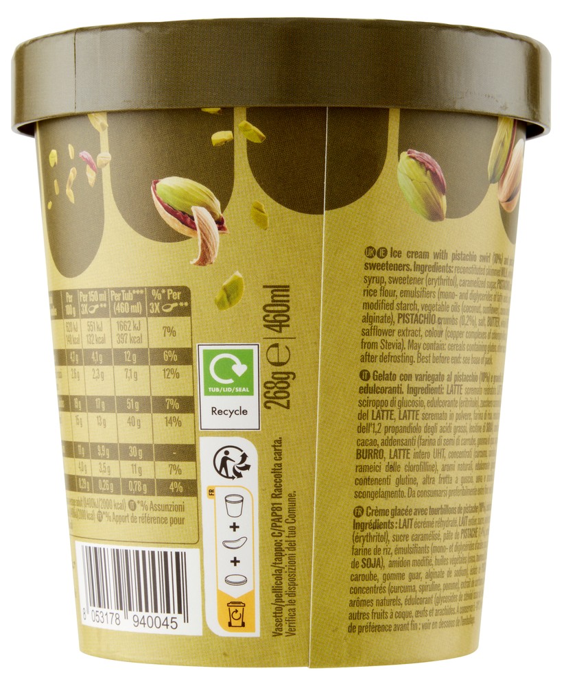 Gelato Variegato Al Pistacchio Con Crumble Al Pistacchio Lec - Foto 3