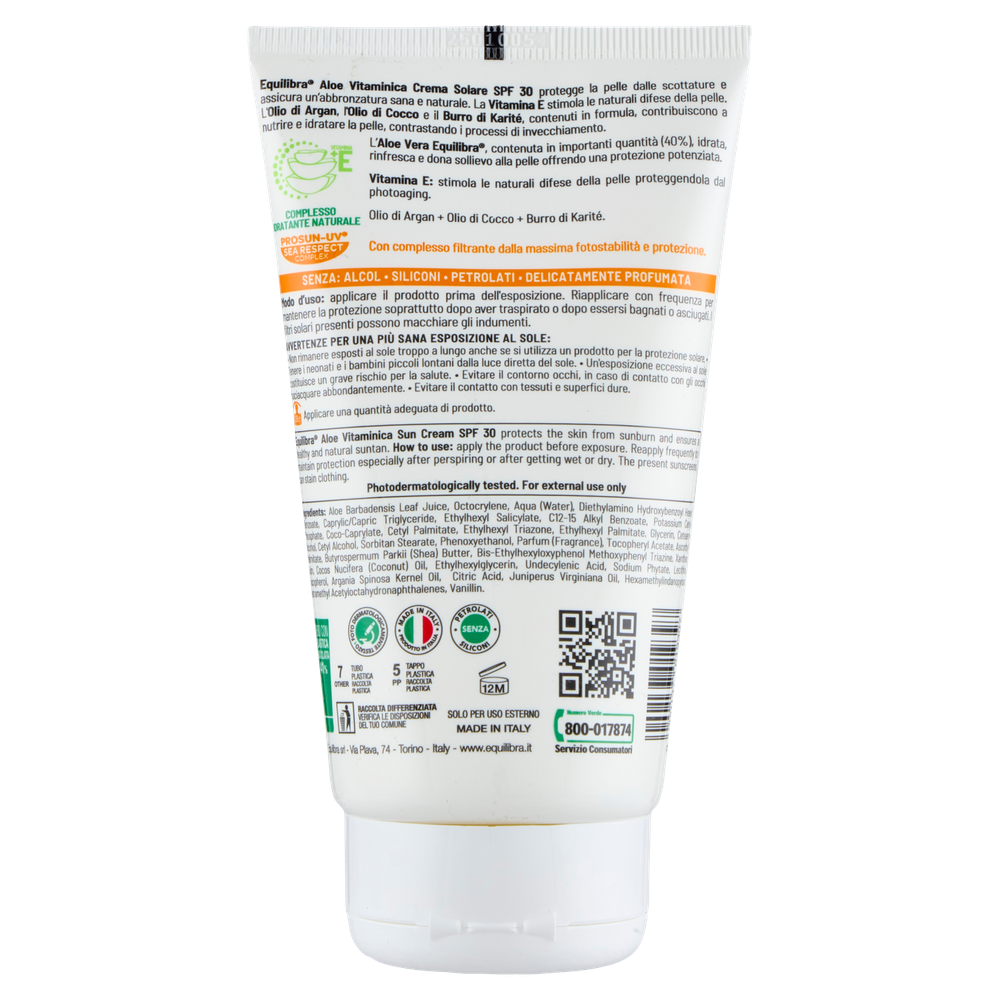 Crema Solare Aloe Fp30 Vitaminica Equilibra - Foto 3
