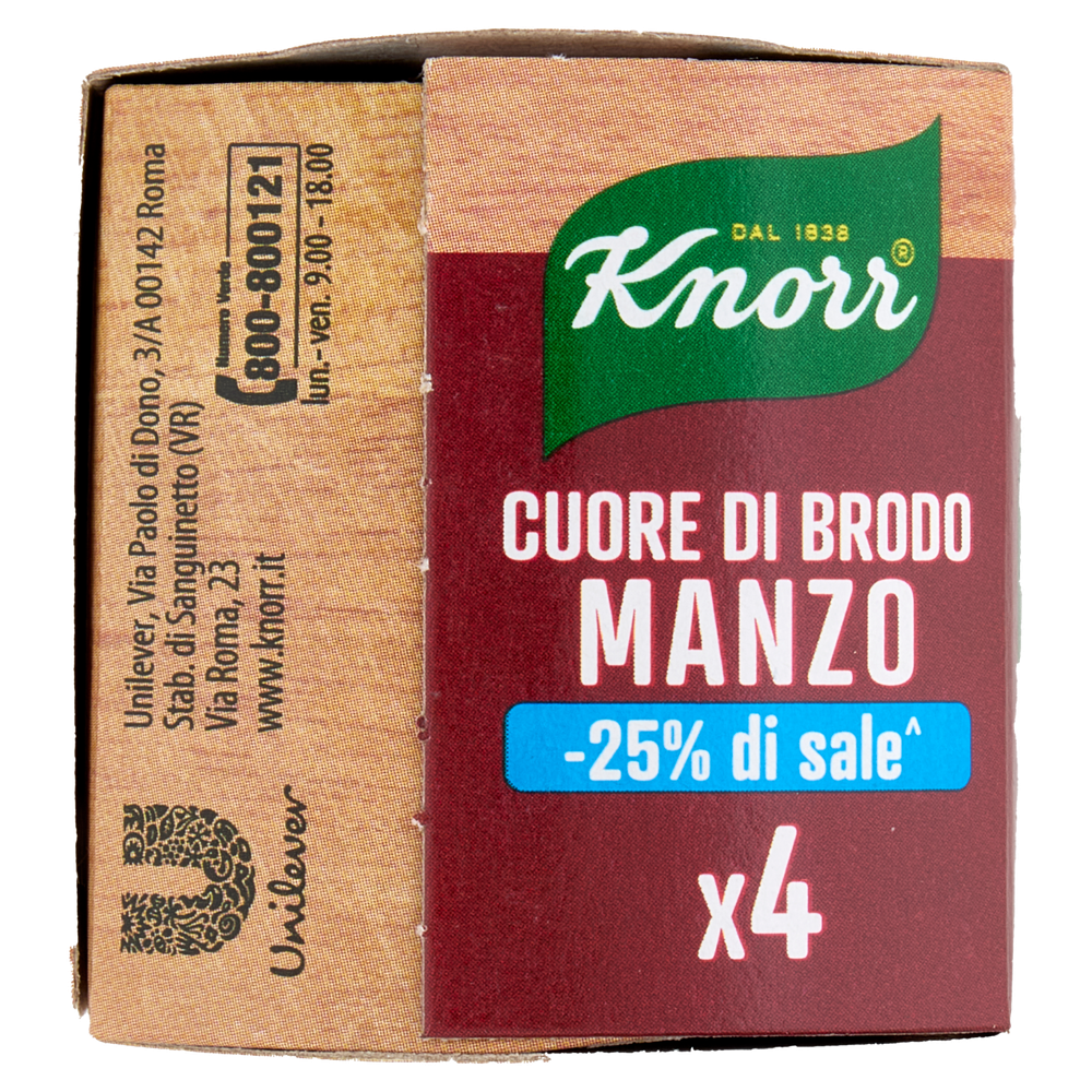 Cuore Di Brodo Di Manzo Col 25% In Meno Di Sale 4x28g Knorr - Foto 2