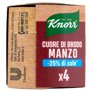 Cuore Di Brodo Di Manzo Col 25% In Meno Di Sale 4x28g Knorr - Foto 2