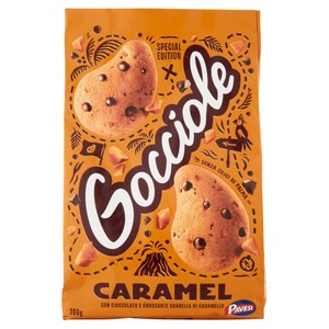 Biscotti Gocciole Caramel Con Cioccolato E Caramello Pavesi