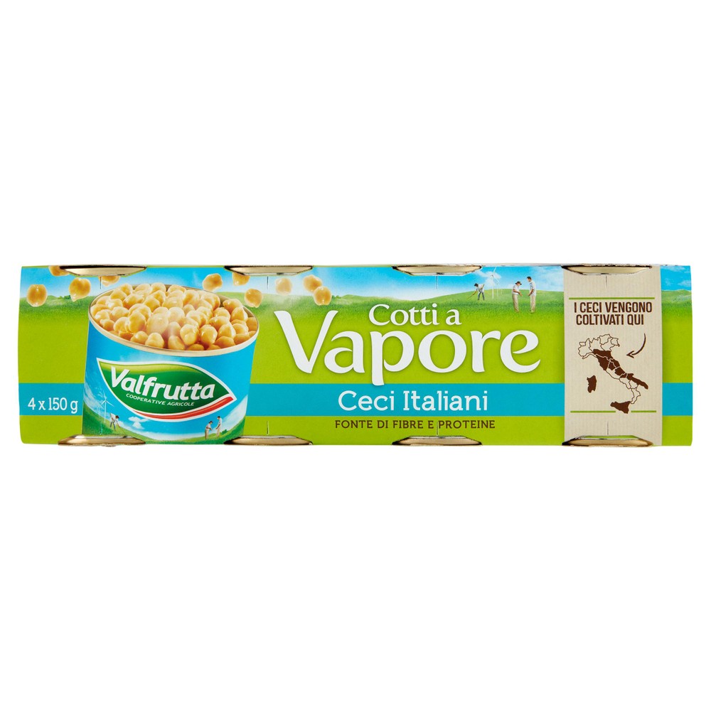 Ceci Italiani Cotti A Vapore 4x150g Valfrutta - Foto 1