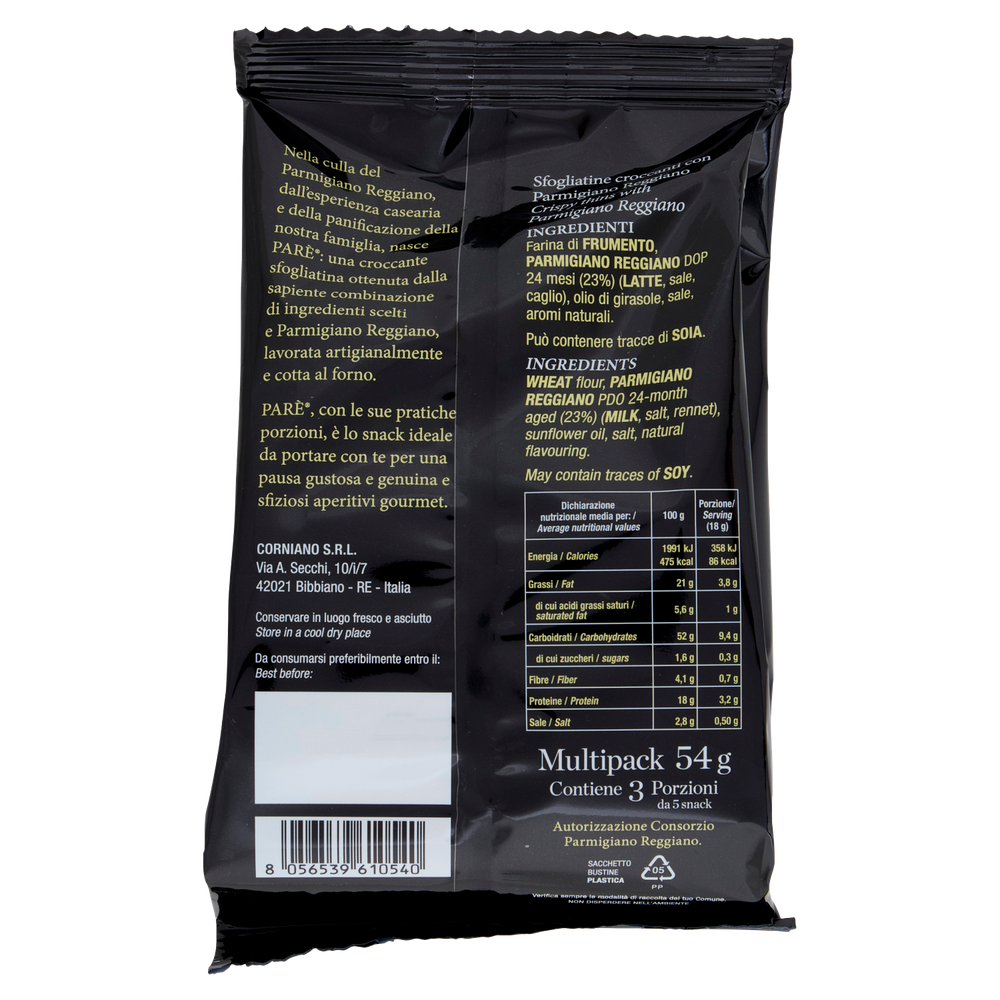 Parè Sfogliatine Croccanti Con Parmigiano Reggiano Multipack - Foto 3
