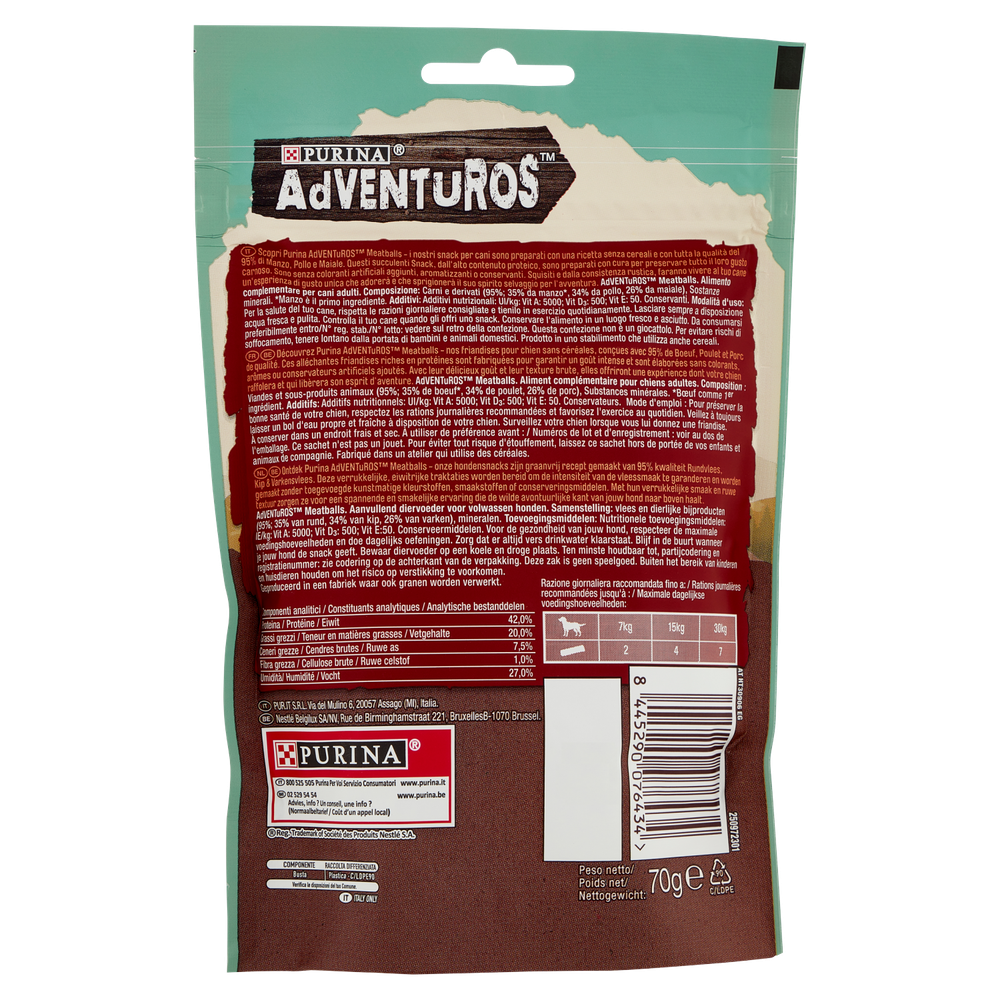 Snack Per Cani Meatball Adventuros Purina