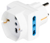 Adattatore Spina 16a Terra Laterale 2 Prese 10/16a +presa P40 Poolypool