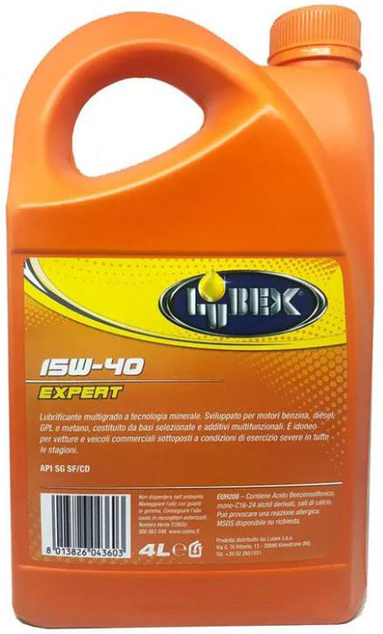 Olio Lubrificante Per Auto 15w40 4 L Expert Lubex - Foto 2