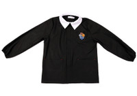 Casacca Scuola Bimbo Nero Con Ricamo, Colletto Staccabile 9 Anni