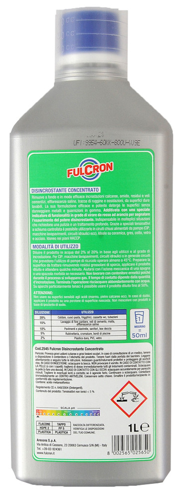 Deterg.Disincrostante Per Calcare,Ruggine E Residue Cementizi Fulcr - Foto 2