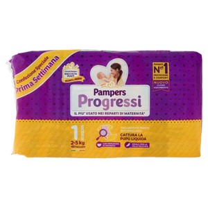 Pannolini Progressi, Taglia 1 Newborn(2-5 Kg) Pampers