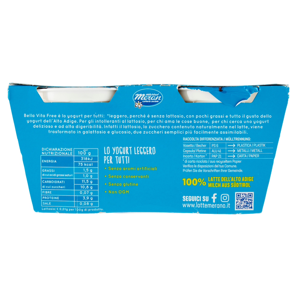 Yogurt Senza Lattosio Vaniglia Bella Vita 2 Da Gr.125 - Foto 3