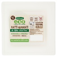 Piatti Quadrati In Polpa Di Cellulosa Bennet Eco Cm . 16 x 16 Piatti Quadrati In Polpa Di Cellulosa Bennet Eco Cm . 16 x 16