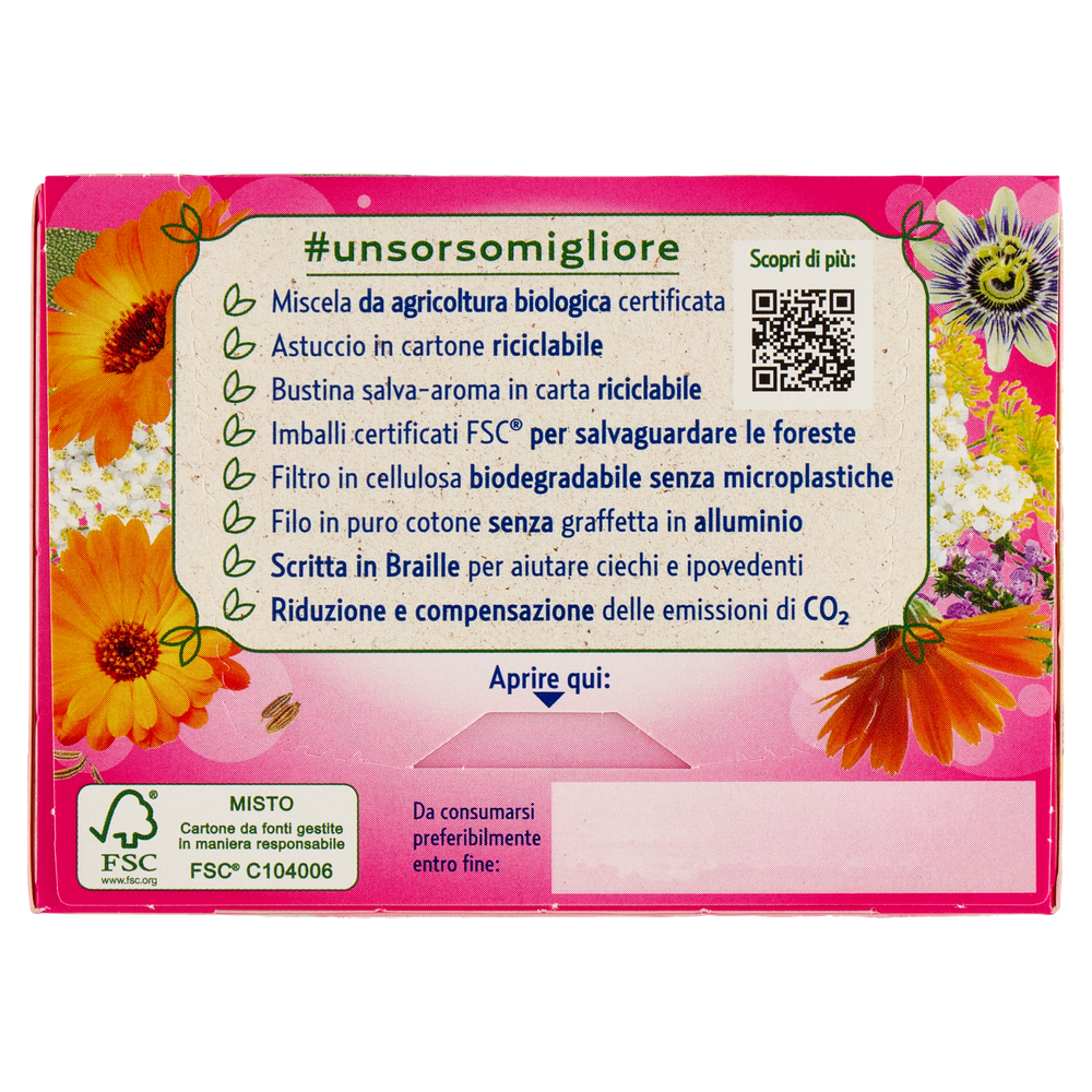 Tisana Bio Ciclo Sereno Pompadour, Conf. 16 Filtri - Foto 3