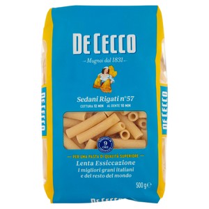 Pasta Sedani Rigati N.57 De Cecco - Foto 1
