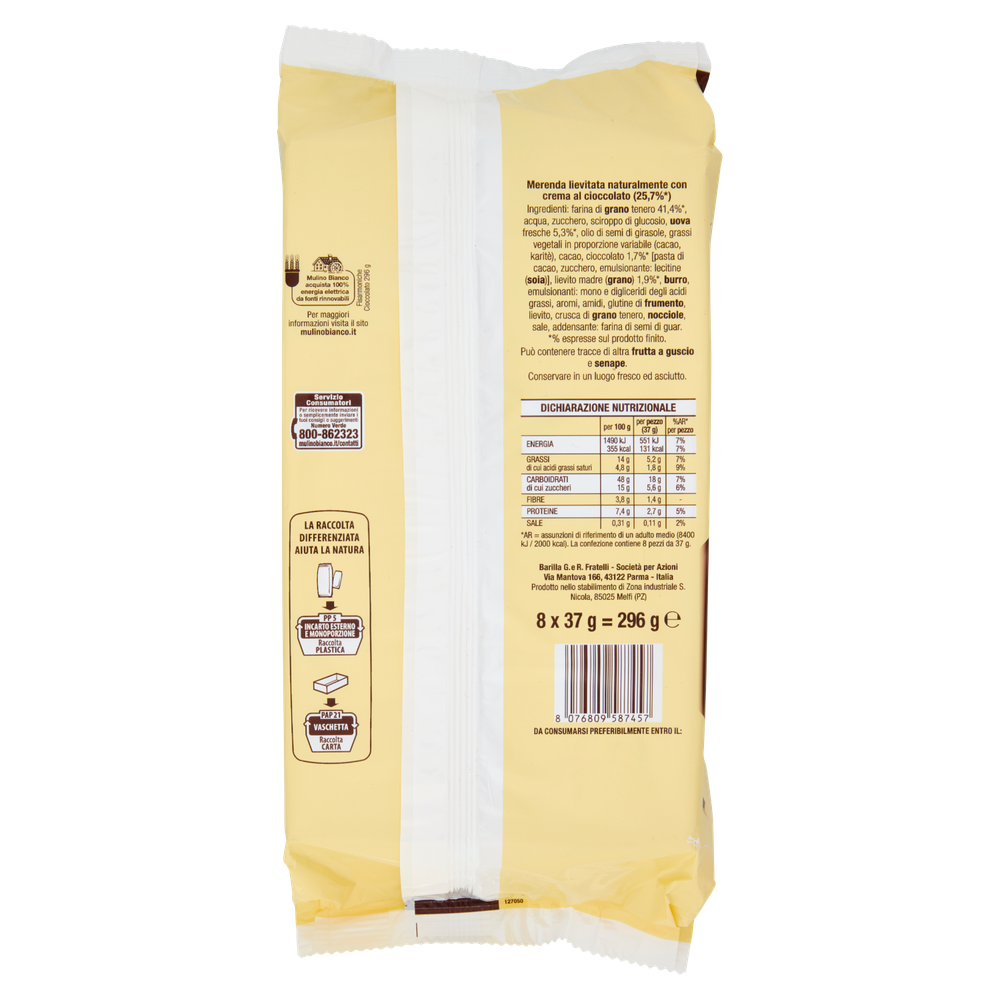 Merendine Fisarmoniche Con Cioccolato 8x37g Mulino Bianco - Foto 3