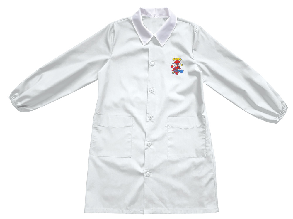 Grembiule Asilo Bambino 6 Anni Bianco Ricamo Spidey - Foto 1