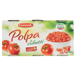 Polpa Di Pomodoro A Cubetti 3x400g Bennet - Foto 1