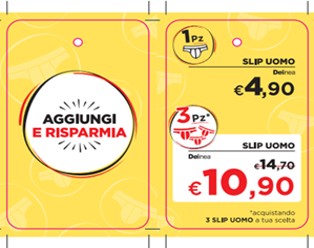 Slip Uomo Elastico Parlato Con Riga XXL Grigio Melange Delinea - Foto 2