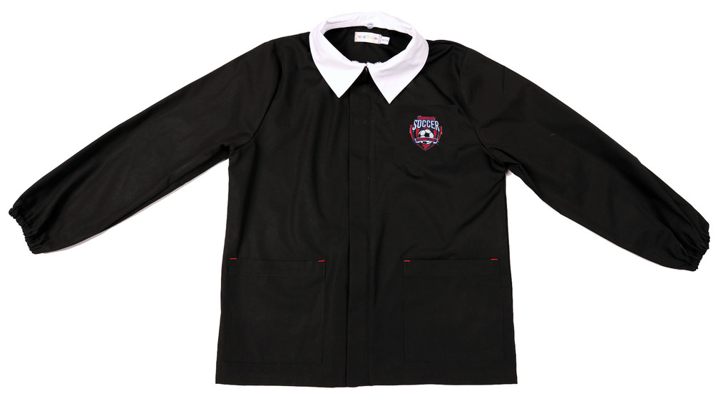 Casacca Scuola Bambino 10 Anni Nero Ricamo Calcio - Foto 1