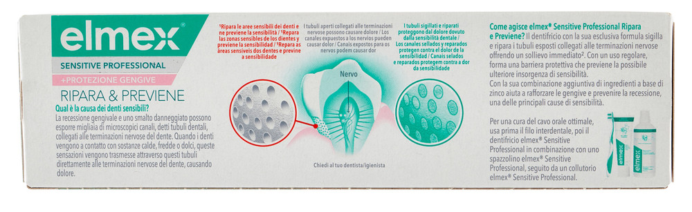 Dentifricio Sensitive Ripara E Previene Elmex - Foto 3