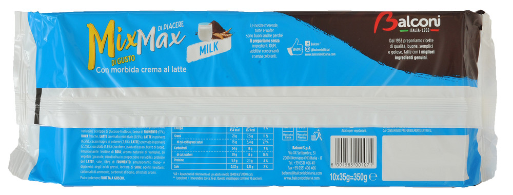 Merendine Mix Milk Cacao E Latte 10x35g Balconi - Foto 3